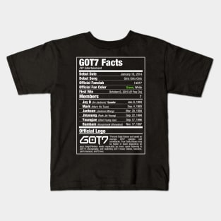 GOT7 Nutritional Facts 2 Kids T-Shirt